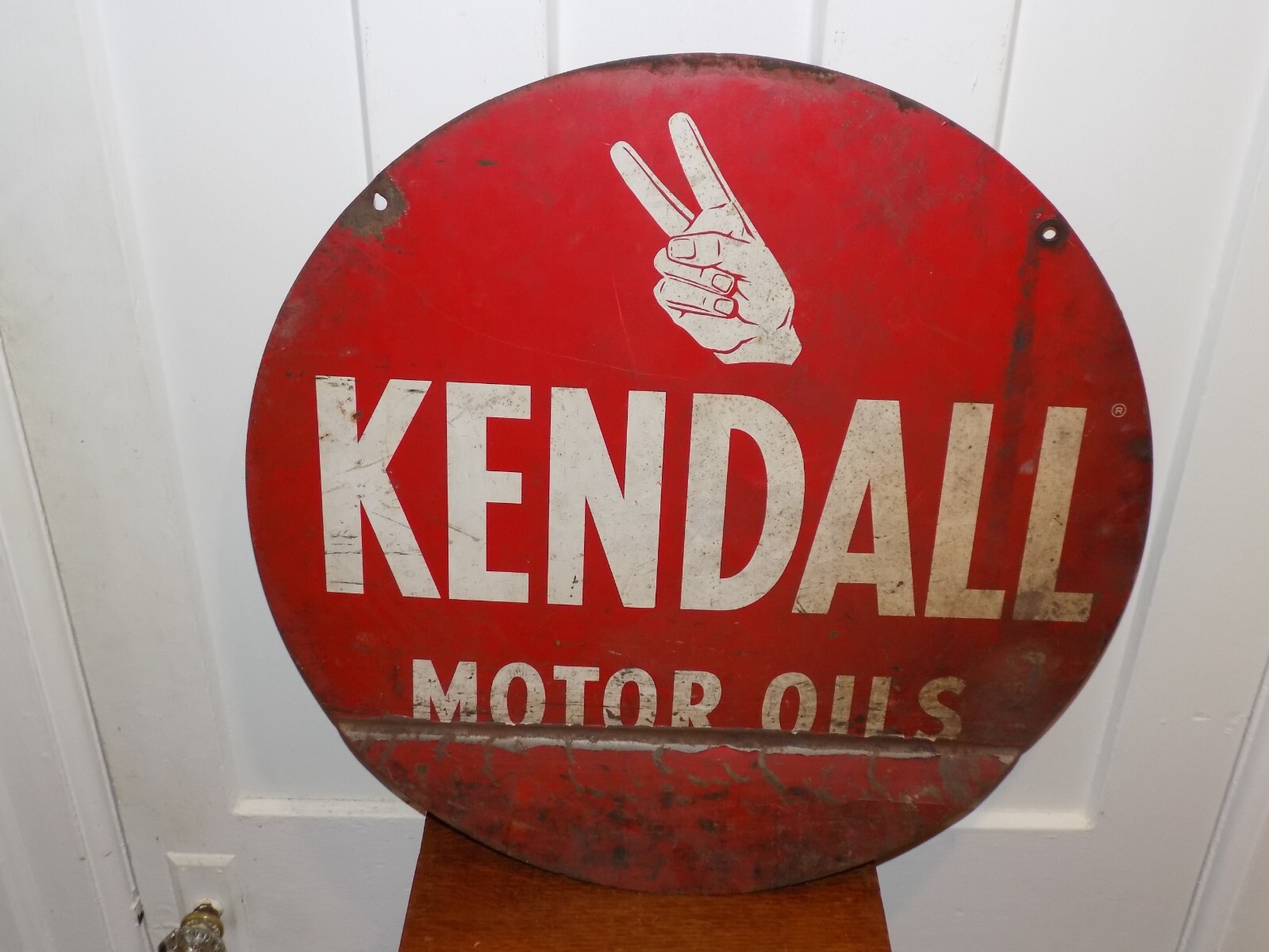 Vintage Kendall Motor Oils Metal Double Sided Sign eBay