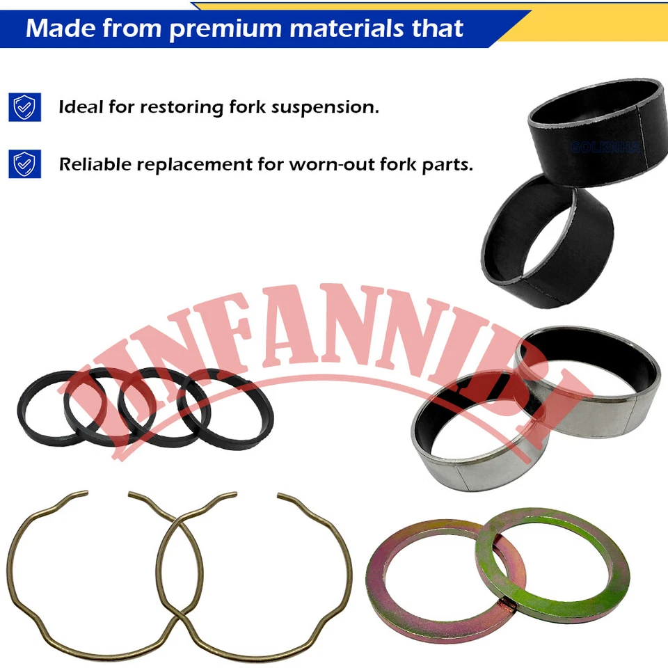 Front Fork Leg Rebuild Kit for Harley Electra Glide Road King with 41mm Forks Foto 3 de 4