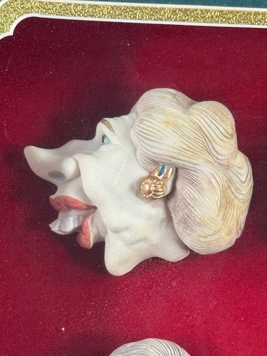 vtg UNUSUAL Bisque Sculptures Thatcher Churchill Fidel Castro Arafat Clinton - Picture 5 of 14