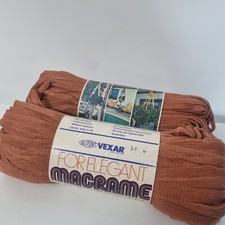2 Dupont VEXAR Macrame 70 Yards Mesh Net Craft Netting Plant Hanger Rust Brown