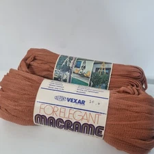 2 Dupont VEXAR Macrame 70 Yards Mesh Net Craft Netting Plant Hanger Rust Brown