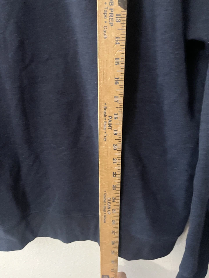 Sudadera con capucha de lana limpia Banana Republic para hombre bolsillos delanteros grande alto azul marino Foto 4 de 4