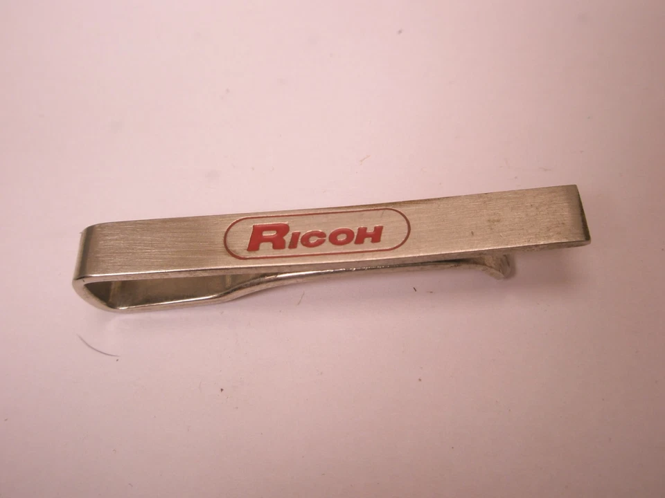 Clip de barra de corbata Ricoh Electronics vintage Riken preocupación Japón Foto 3 de 4