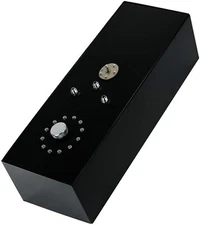 15 Gallon Fuel Tank Aluminum Race Fuel Cell Gas Tank w/ Cap & Level Sender Black