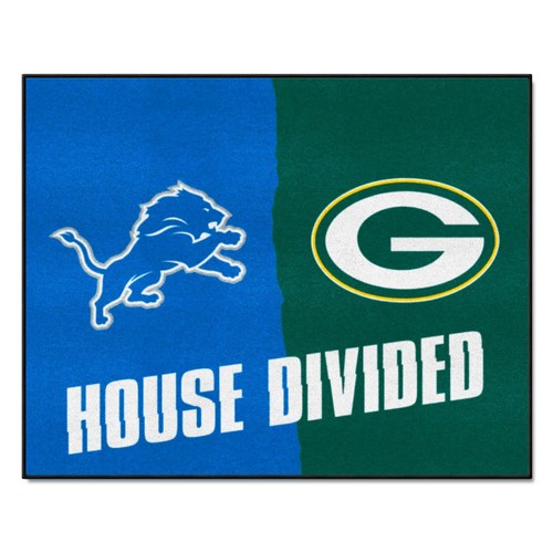 FANMATS NFL Unisex Casa Dividida Mat Casa Dividida - Leones/Empacadores - Imagen 1 de 4