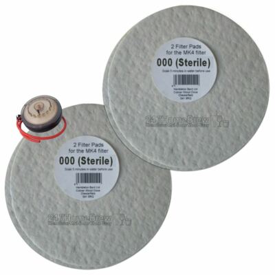2x Filterpads 000 steril 2x Pack für das Better Brew MK4 Weinfilter Homebrew