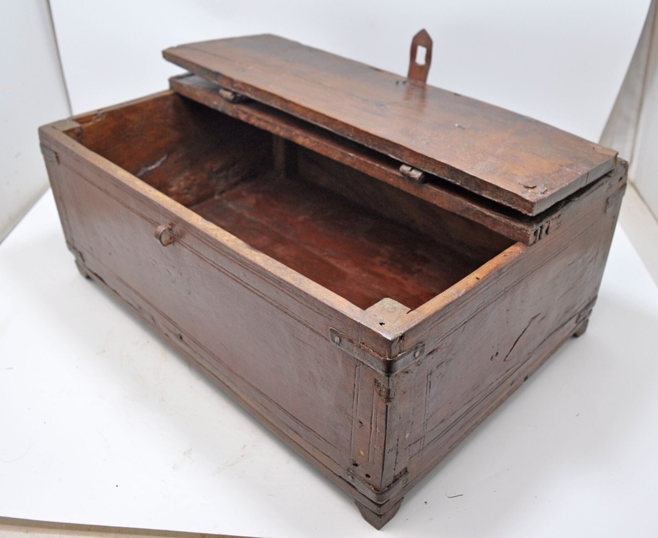 Antique Wooden Big Storage Chest Box Original Old Hand Crafted eBay