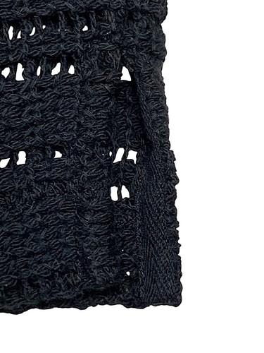 Todd Snyder Polo Shirt Open-Knit Guayabera Cotton Blend in Black Sz M New $268 - Picture 8 of 11