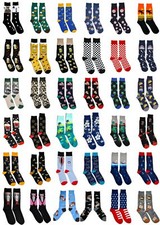 Men's Novelty Fun Crew Socks 1 Pair - Themed Funny Fancy - Dad Sports Wedding