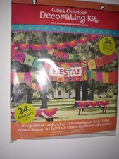 Cinco De Mayo Mexican Theme Giant Outdoor Fiesta Decorating Kit Banner Party NEW