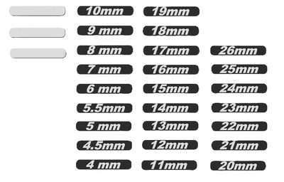Identification Labels Compatible with Toolbox Widget Vertical PRO Wrench Holders