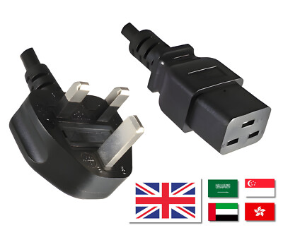 DINIC Netzkabel England UK Typ G auf C19, 13A, 1,5mm², 1,8m
