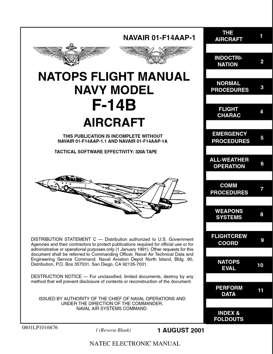 F-14 トムキャット パイロット フライト マニュアル Vol. 1