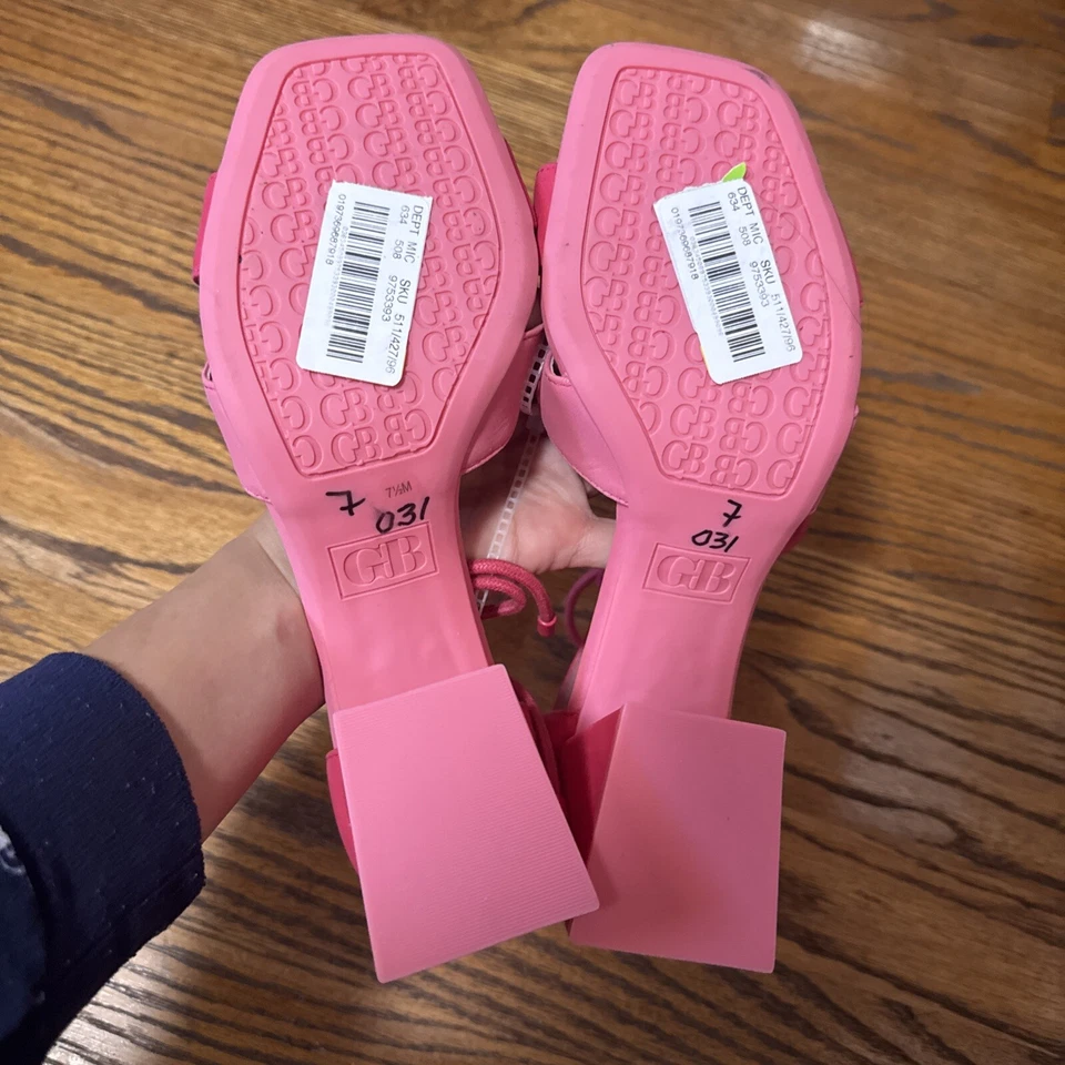 Zapatos de vestir Giani Bini Late Nite rosa caramelo tacón ancho, talla 7, nuevos sin caja. Foto 4 de 4