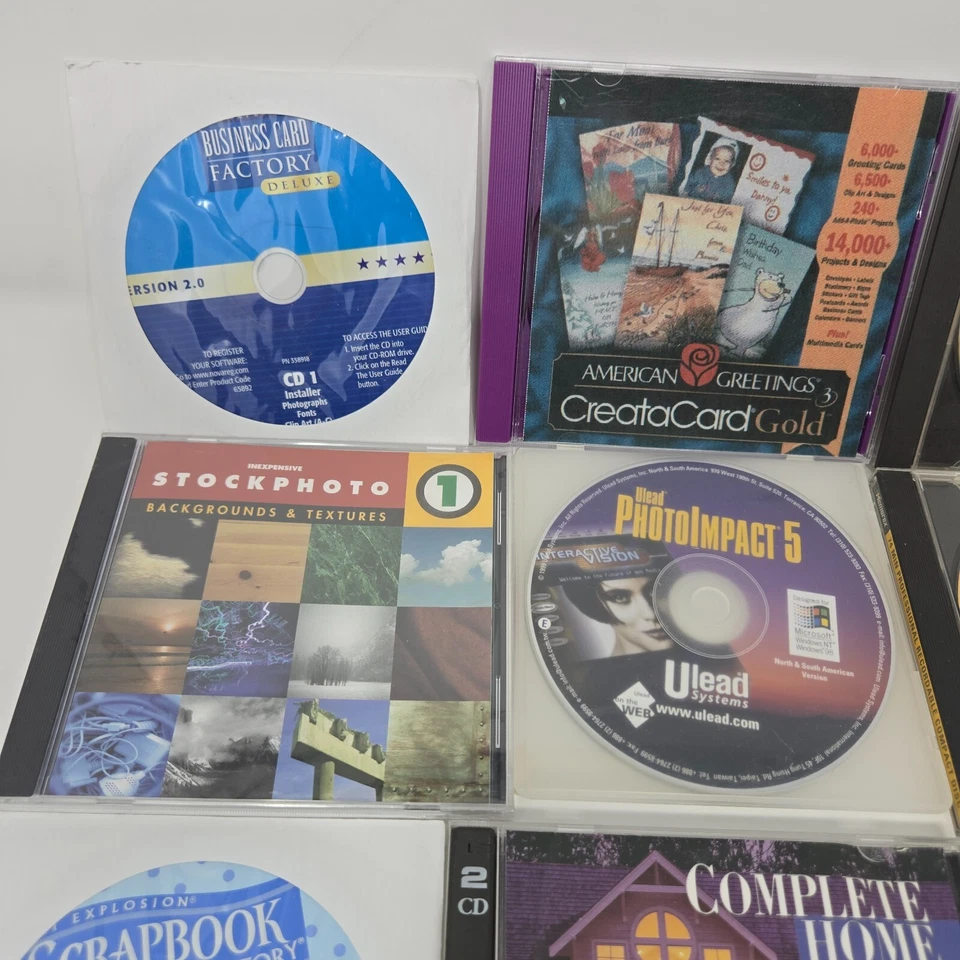 Art Design Vintage PC Software 14 CD-ROM Windows 95-XP Crayola Canon Scrapbook - Image 2 of 4
