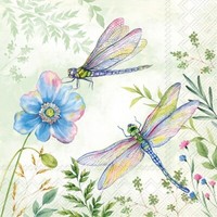 20 Servietten Favorite Place Bunte Libellen Tiere Blumen GräSer Natur 33X33Cm