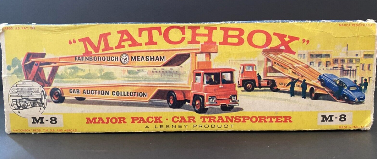 Matchbox Major Pack M-8 Car Transporter - Modèle 1966, Boîte D'origine, Très Bon état Occasion