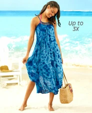 Women's Cover-Up Swing Dress -)