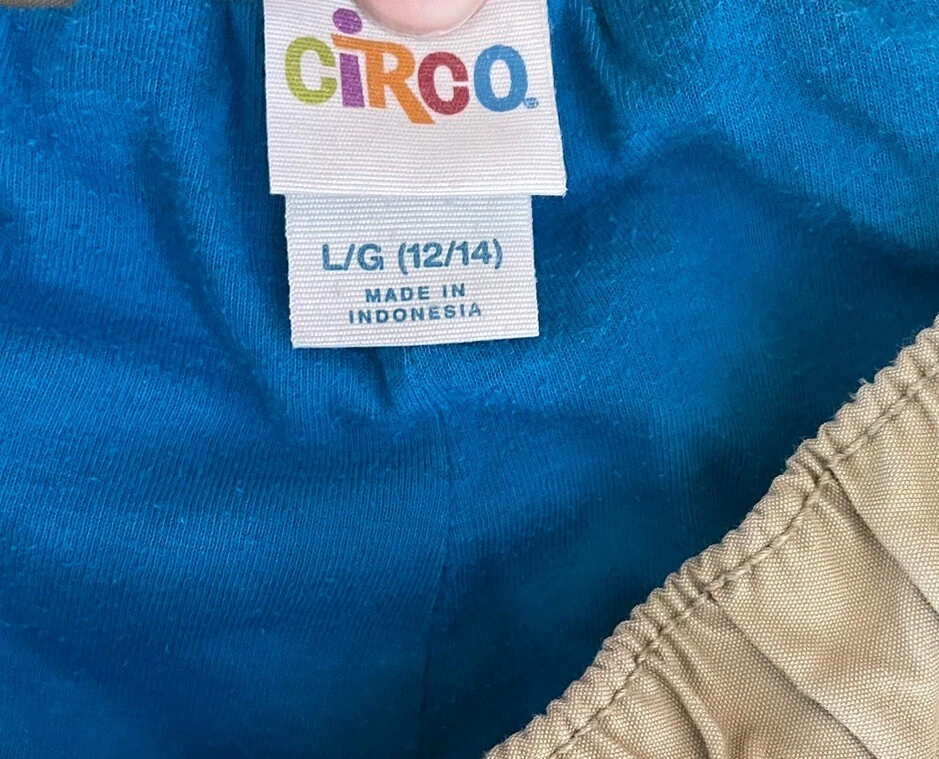 Boys Jersey Lined Cargo Pants S L 12/14 Tan W Blue Lining - Image 2 of 4