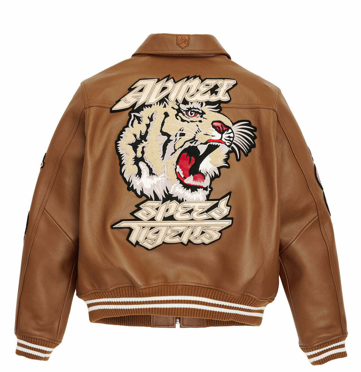 AVIREX U.S.A. SPEED TIGER A-2 LEATHER JACKET IN MOCHA BROWN AVIREX U.S.A. SPEED TIGER A-2 LEATHER JACKET IN MOCHA BROWN