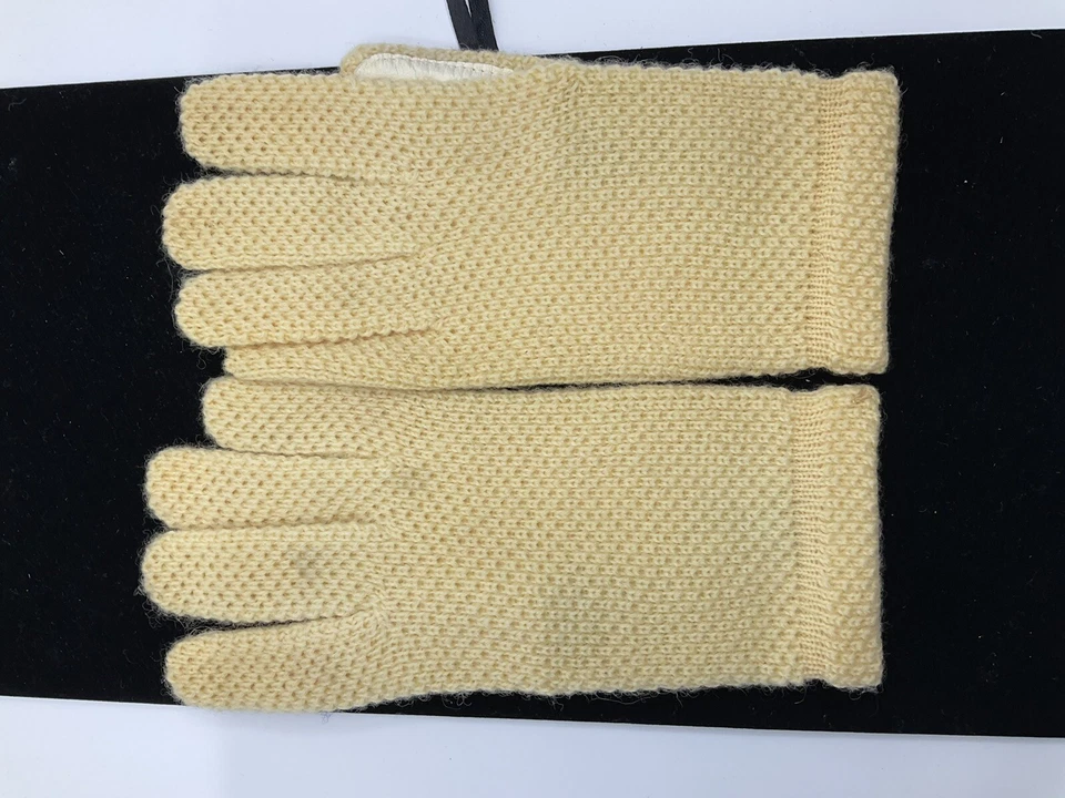 Guantes de cuero/tela Hahne & Company vintage blancos grandes ¡nuevos en caja! Foto 3 de 4