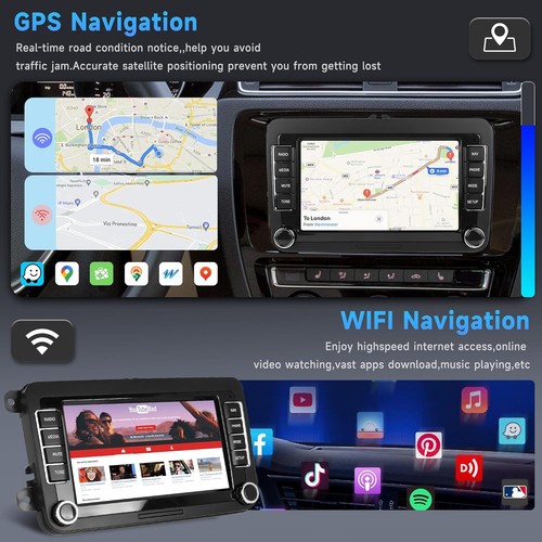 DAB+ 4+64GB CarPlay Android 15 Autoradio GPS Für VW Golf 5 6 Passat Polo Touran - Bild 6 von 15