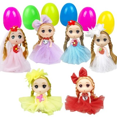 Easter Basket Stuffers Eggs Filled 6 Pack Large Eggs with Cute Dolls Inside, ...