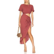 Free People Cutout Brick Rae Maxi Dress Size S