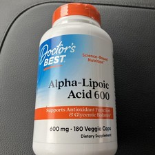 Doctors Best Alpha-Lipoic Acid  600 Mg - 180 Veggie Caps - Exp 7/2026
