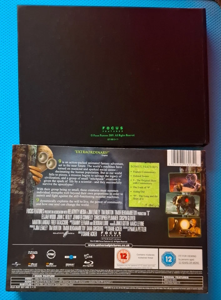 9 ( NINE ) - LIMITED EDITION BOOK / BLU-RAY - TIM BURTON - 2010 - - Image 4 of 4