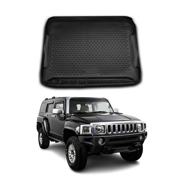 Kofferraummatte Kofferraumwanne FüR Hummer H3 2006-2010 Gummi Tpe Schwarz-image