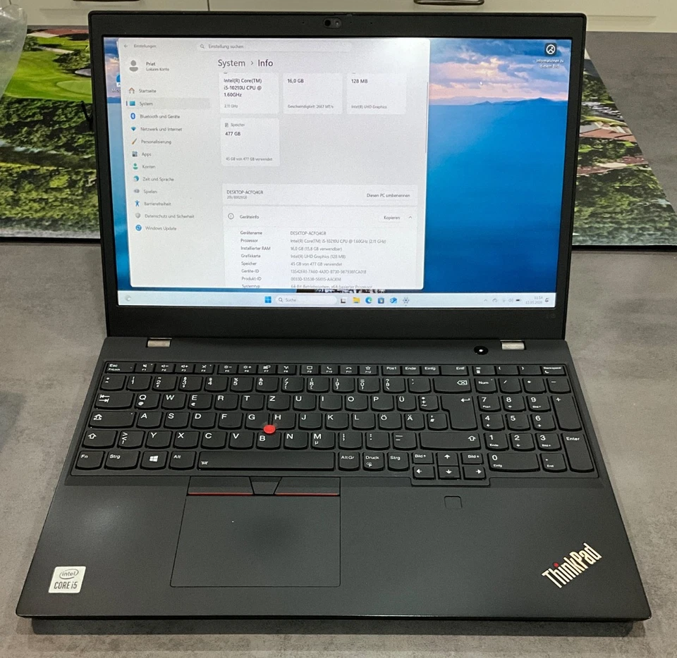 Lenovo ThinkPad L15 G1 · i5-10210U · 16GB · 512GB, Foto 1 von 4