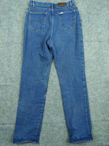 Vtg LL Bean Flannel Lined Jeans Women Size 12 High Rise Mom USA Made Medium Wash - Picture 3 of 8