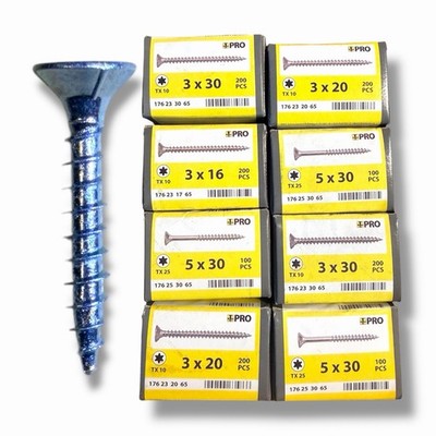 8 Packung Holzschrauben - Spannplattenschrauben Restposten / H2simreg2K18