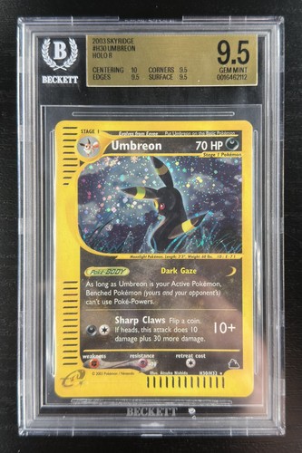 2003 Pokemon Skyridge Umbreon H30 Holo BGS 9.5 Gem Mint 10 Centering 9.5 Subs