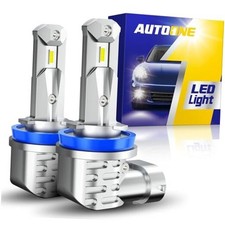 H11/H9/H8 Light Bulbs, Fanless No Flicker 30000LM 6000K Fog Lights H9/H8/H11