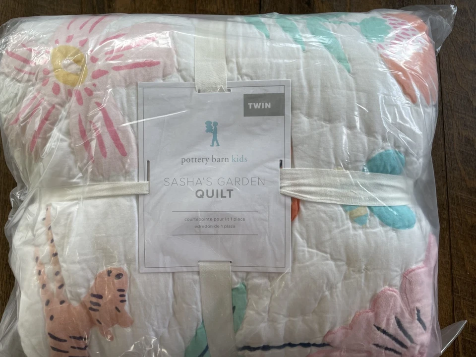 Nuevo edredón Pottery Barn Kids Sasha's Garden Twin Foto 2 de 3