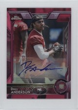 2015 Topps Chrome Mini Rookies BCA Pink Refractor 44/50 Dres Anderson Auto fm0