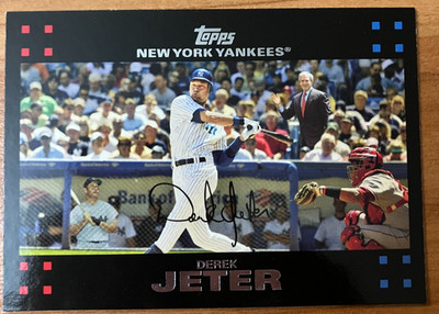 NEW YORK YANKEES: 2007 Topps #40 Derek Jeter SP with Mickey Mantle & George Bush