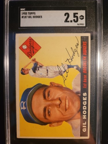 1955 Topps Gil Hodges #187 SGC 2.5