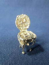 Chair Sterling Silver Miniature Dollhouse Birmingham England Antique 1928