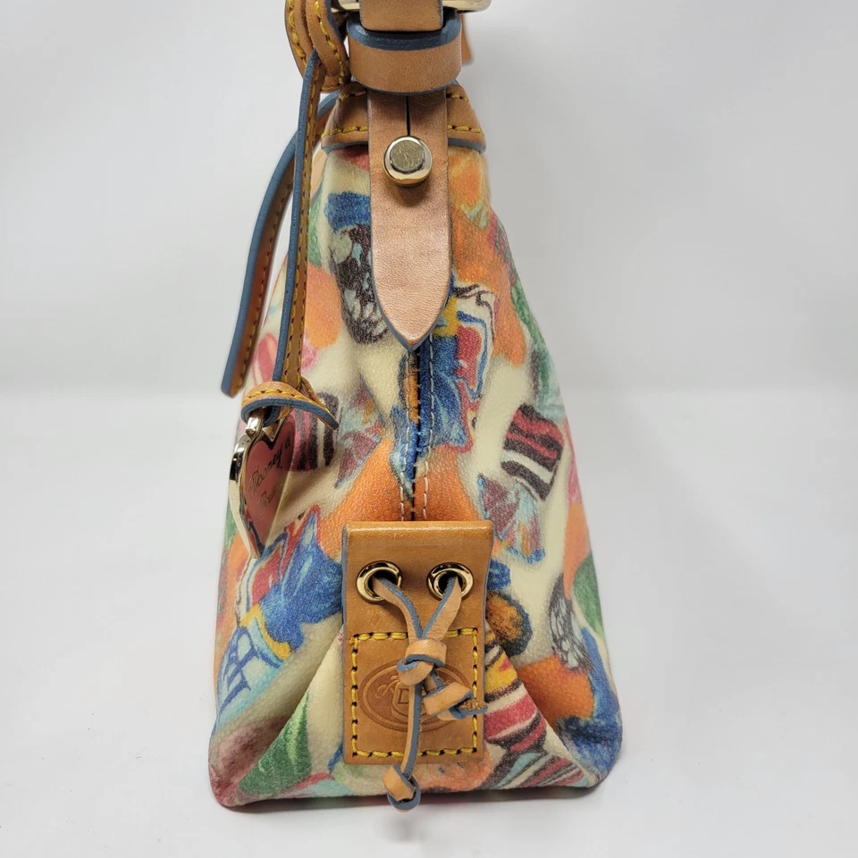 Bolso de hombro pequeño Dooney & Bourke Candy Wrapper colección Y2K estampado raro Foto 4 de 4