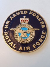 HM Armed Forces Royal Air Force Painted Cast Iron Wall Sign British Army