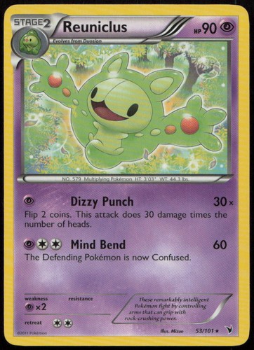Reuniclus 53/101 LP Noble Victories Rare Pokemon