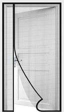 Side Opening Magnetic Screen Door, Fit Door Size 32 x 80 in Reversible Black