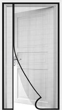 Side Opening Magnetic Screen Door, Fit Door Size 32 x 80 in Reversible Black