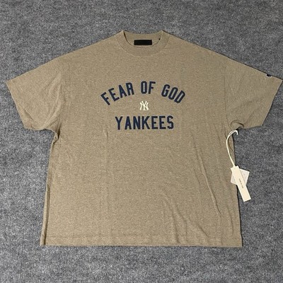 Fear of God x MLB New York Yankees Mens Medium Warm Heather Gray 90s Fit NWT