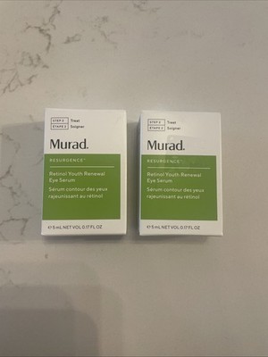Murad Resurgence Retinol Youth Renewal Eye Serum 5ml/ 0.17oz NIB ~ PACK OF 2