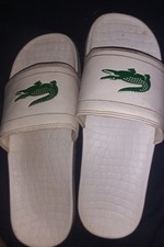 lacoste slides men size 9.5 very rarely worn
