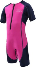 Aqua Sphere Stingray Short Sleeve Kids Wetsuit Unisex Children, Size 2 Pink NEW